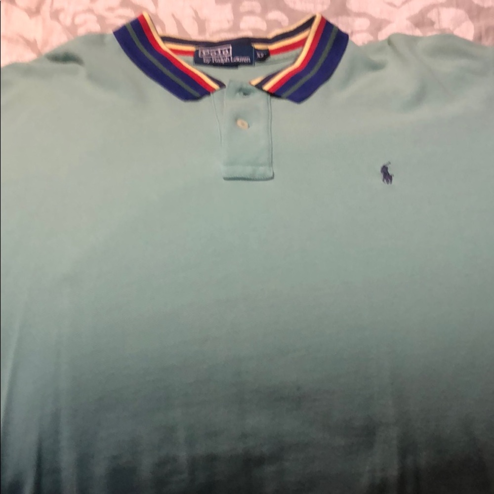 Polo shirt multi color collar